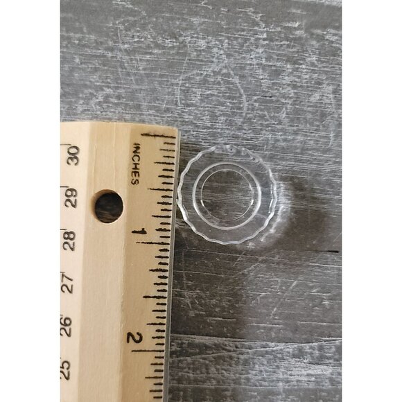 Miniature dinner plates Set Of 4 Clear 1 Inch Diameter - Picture 5 of 5